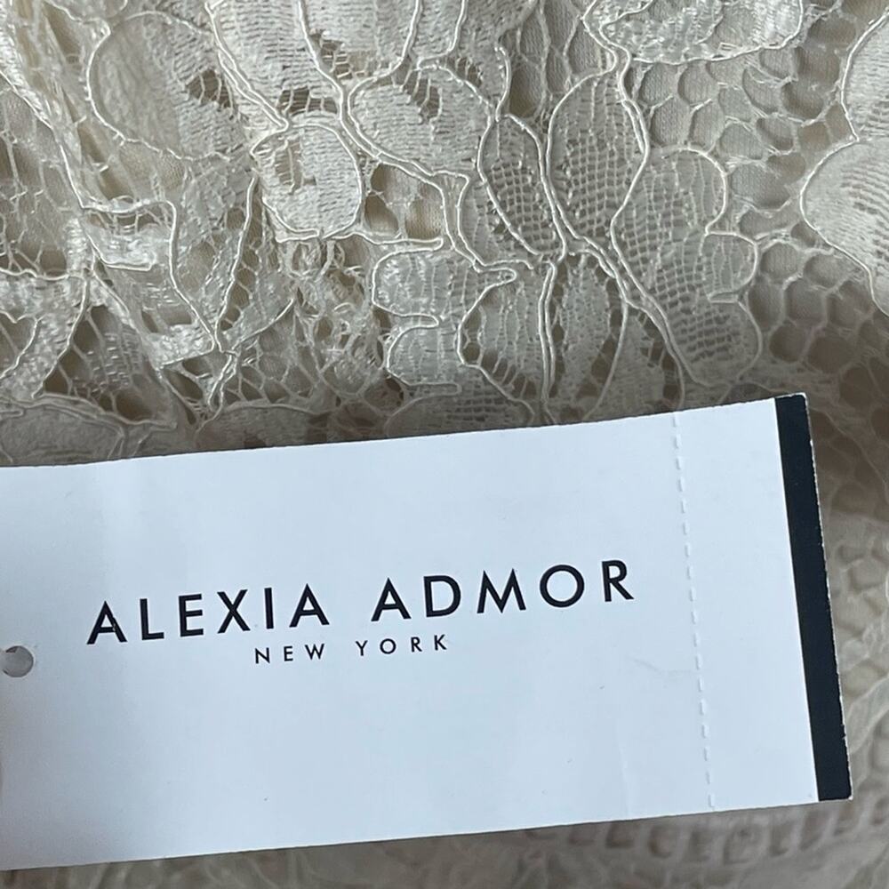 Alexia Admor Mother of Bride or Guest Dress, Bisque,  Lace Overlay, Cocktails 10 - Picture 9 of 11